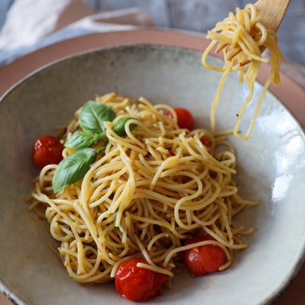 spaghetti met knoflook en chili